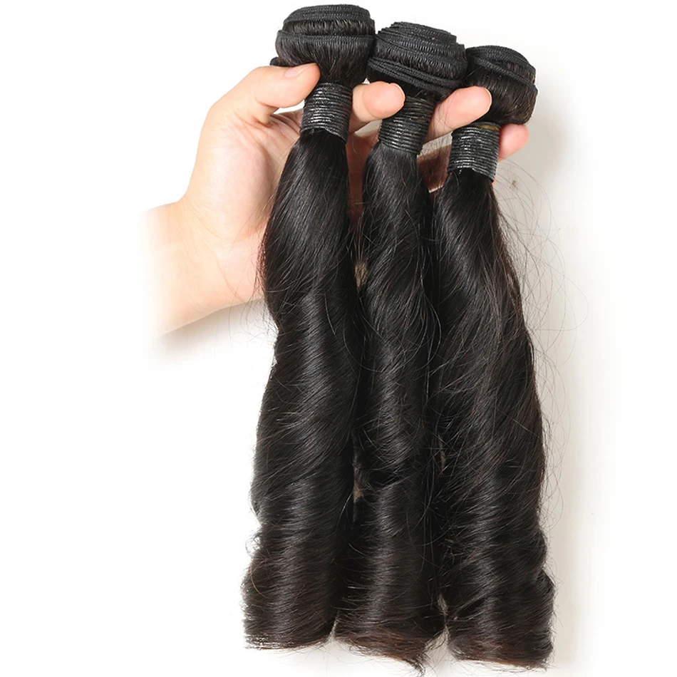 Бразильские 3 пучка Надувные вьющиеся 100% человеческие волосы фумми MIHAIR remy