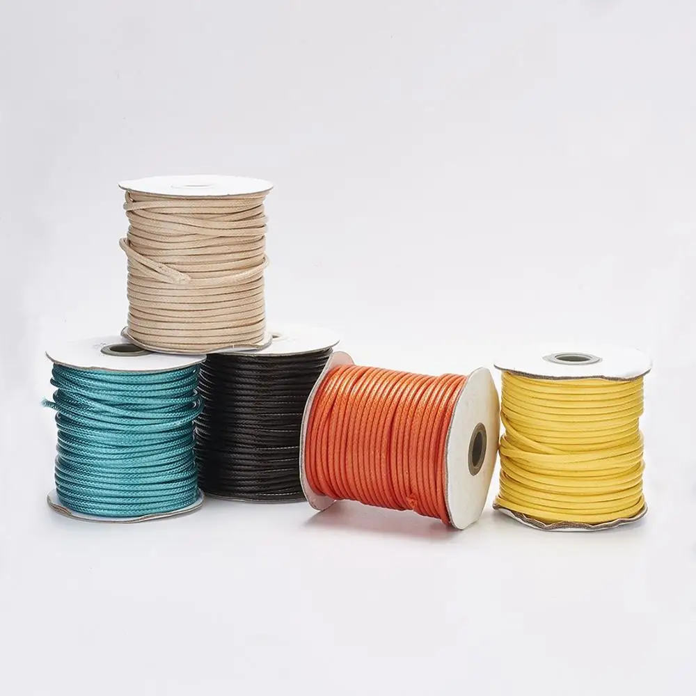 Экологичный корейский вощеный полиэфирный шнур 0 5 мм 8 1 2 3 Ювелирная фурнитура