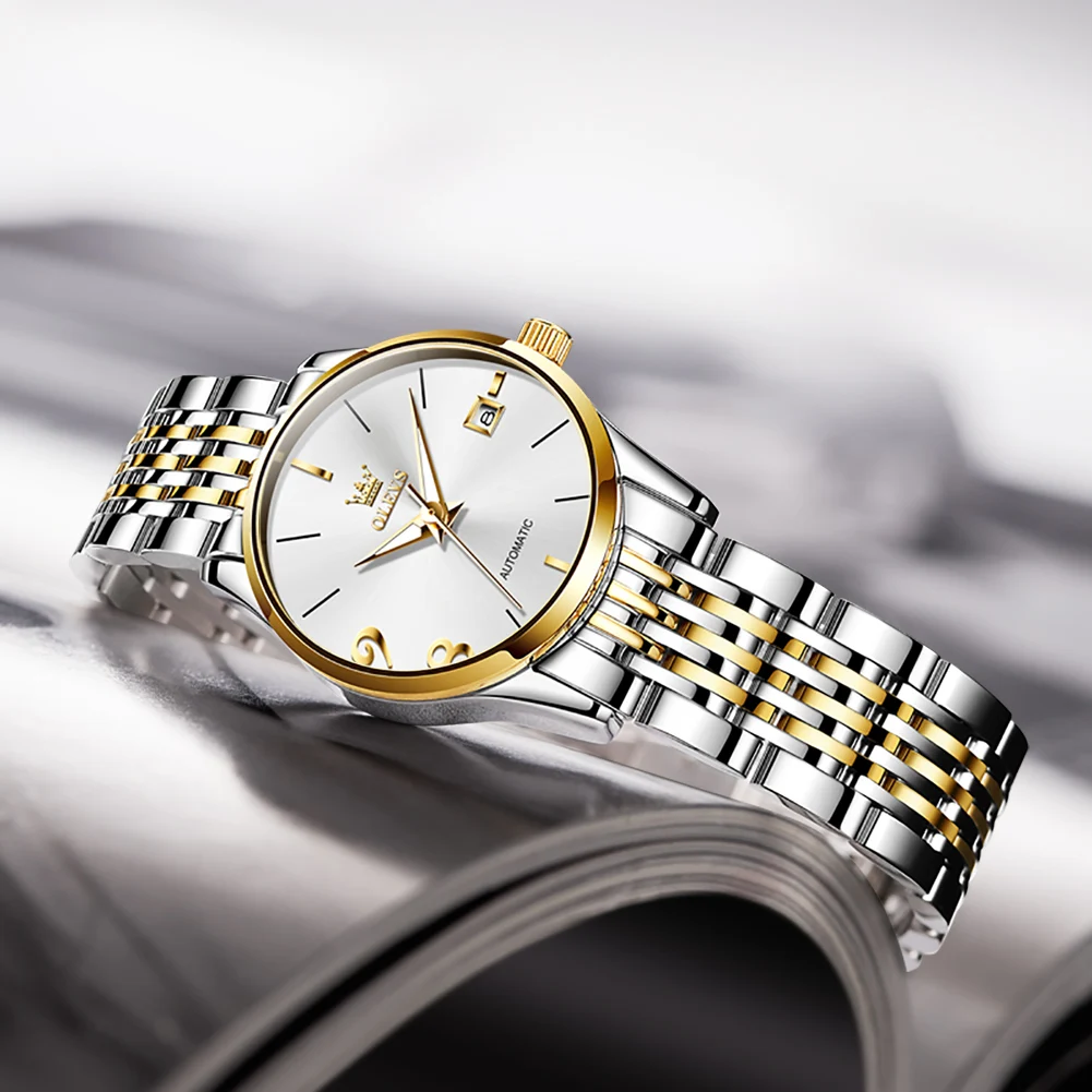 Automatic Watch for Women Waterproof Stainless Steel Mechanical Watches Luxury Dress Self Wind Wristwatch Relogio Feminino enlarge