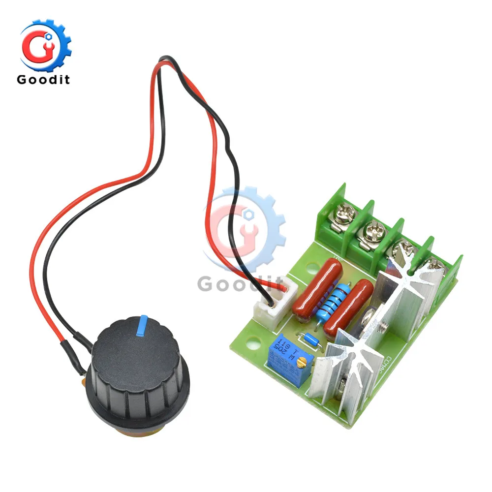 Регулятор напряжения SCR 50 220 В переменного тока 2000 Вт диммер контроллер скорости