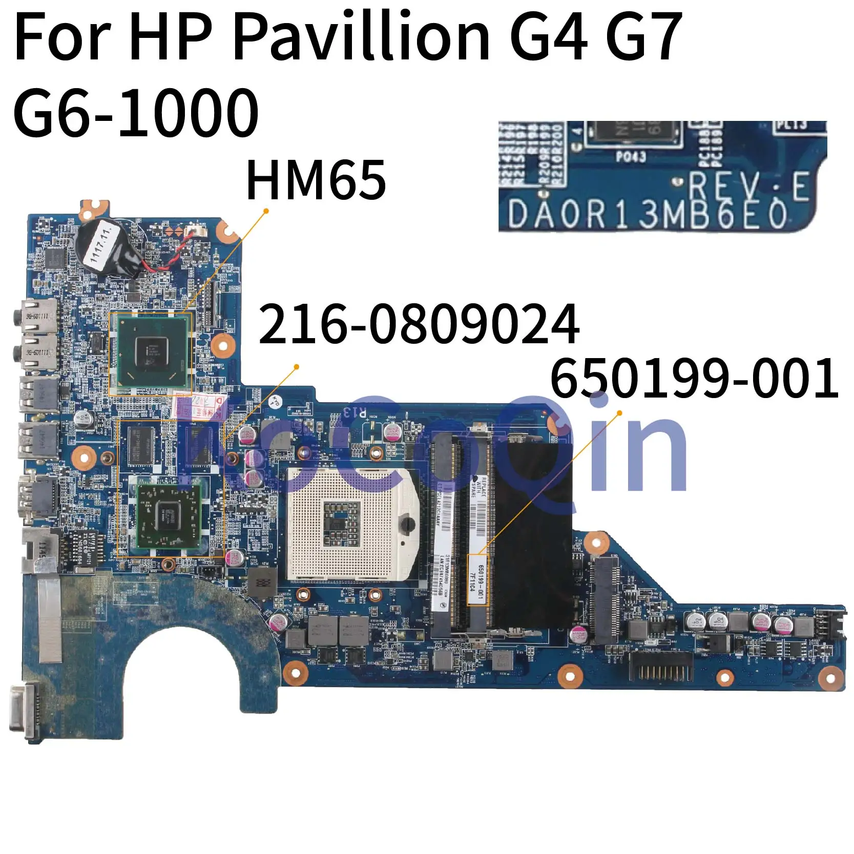 KoCoQin материнская плата для ноутбука HP павильон G4 1000 G6 HD6470 650199 001 636375 аккумулятор