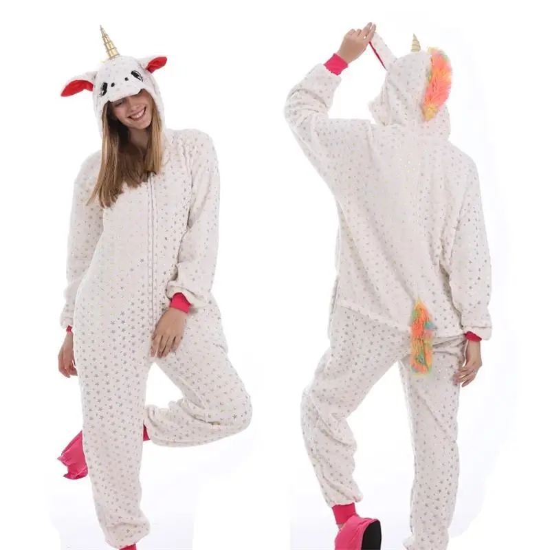 

Kigurumi White Bronzing Pegasus Onesies Unicorn Pajamas Cartoon Costume Cosplay Pyjamas Party Dress Pijamas