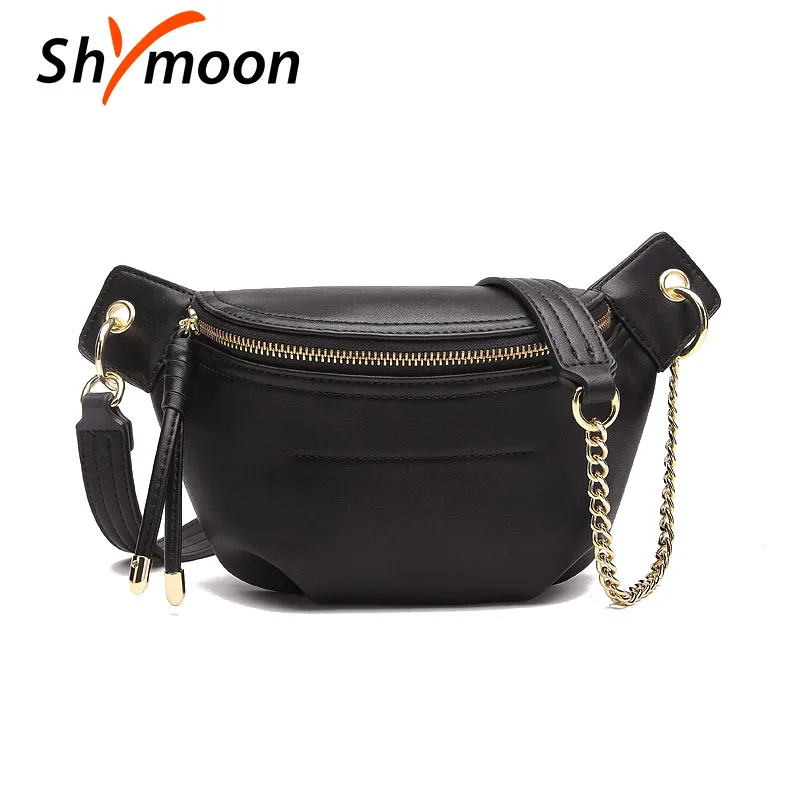 SHYMOON модные кожаные женские поясные сумки фирменные дизайнерские на талию с