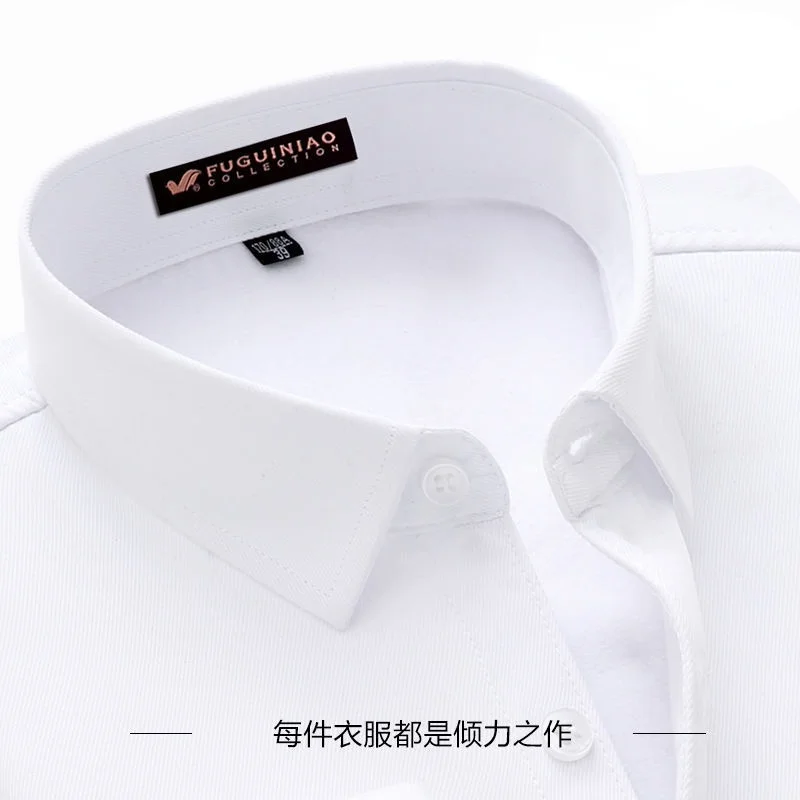 Winter Warm Shirts Men's Clothes Plush Thickened Tooling Tops Long Sleeve Button Up Shirt Business Non Iron Large White Shirts