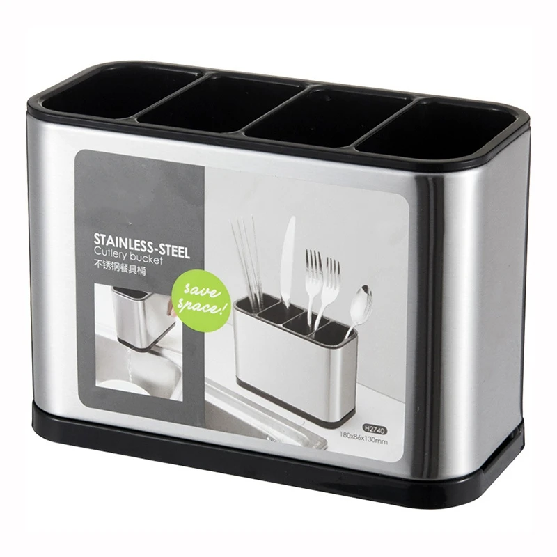 

Kitchen Cutlery Organizer Knife Stand Plastic Drain Storage Holder Spoon Fork Chopstick Kitchenware Cooking Tool