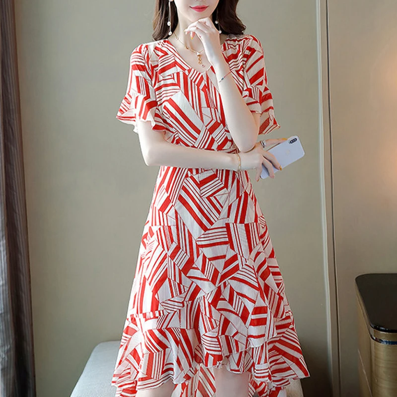 

YILINHAN Women Summer Dress Women Casual Short Sleeve Square V-Neck Boho Maxi Dress Female Plus Size Robe 2021 New