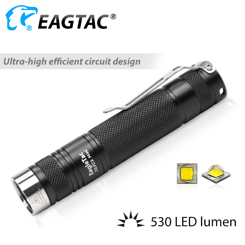EAGTAC D25C2 Мини светодиодный фонарик EDC фонарь CREE XPG2 530 люмен CR123A многорежимный