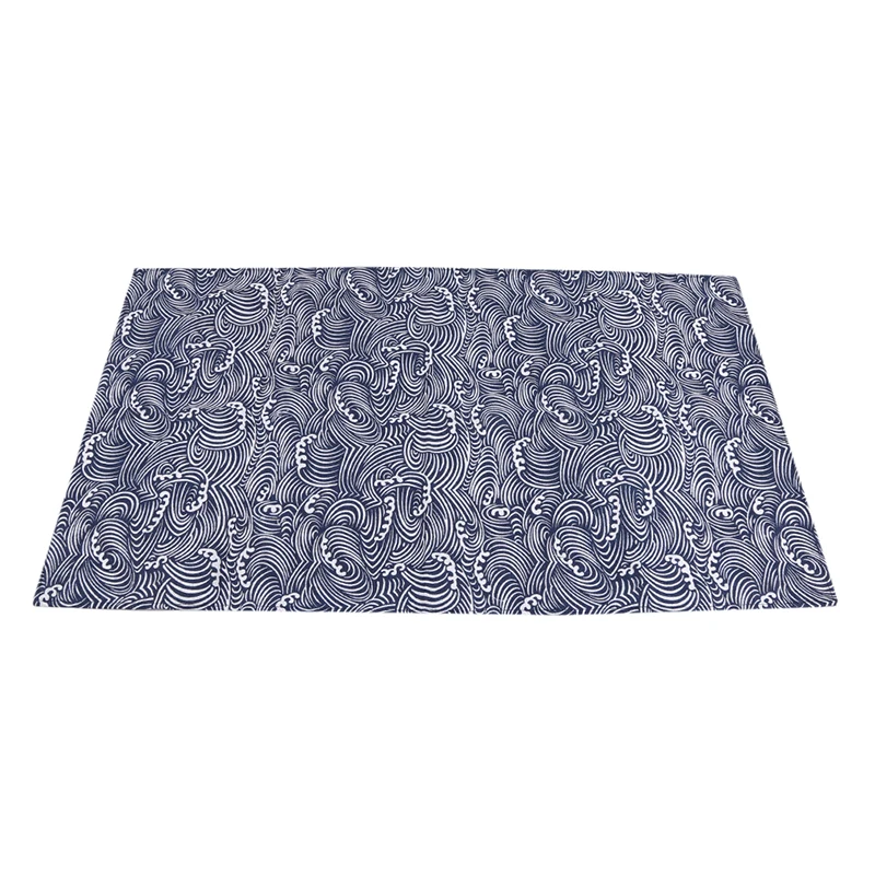 

Cotton Linen Home Background Cloth Table Napkin Decoration Napkins Plaid Fan-Shaped Printed Retro Style Napkin