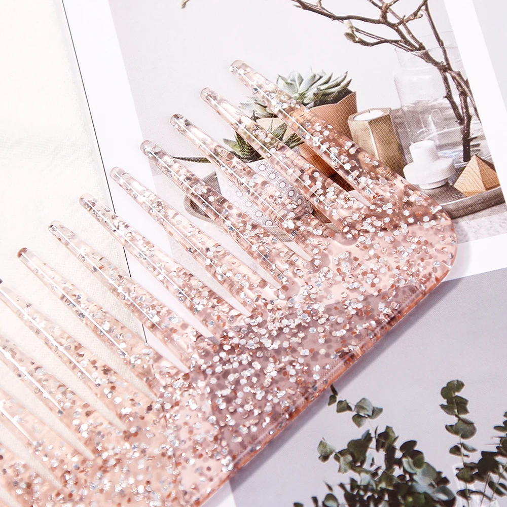 1 шт. 20 больших и розовых пластиковых профессиональных парикмахерских гребней