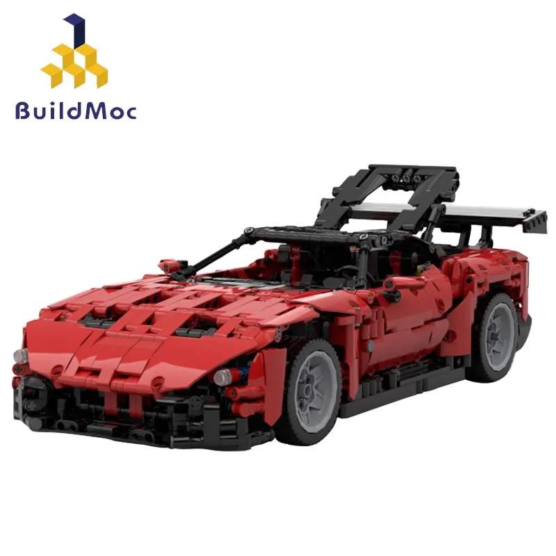 

BuildMoc Super Speed Sports Racing Car Model Static Building Blocks 1670 PCS Bricks Set Kids Toys For Children Boy Xtmas Gift