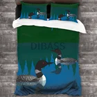 Комплект постельного белья Loons на лесном озере с 2 наволочками, комплект мягкого постельного белья из микрофибры, пододеяльник