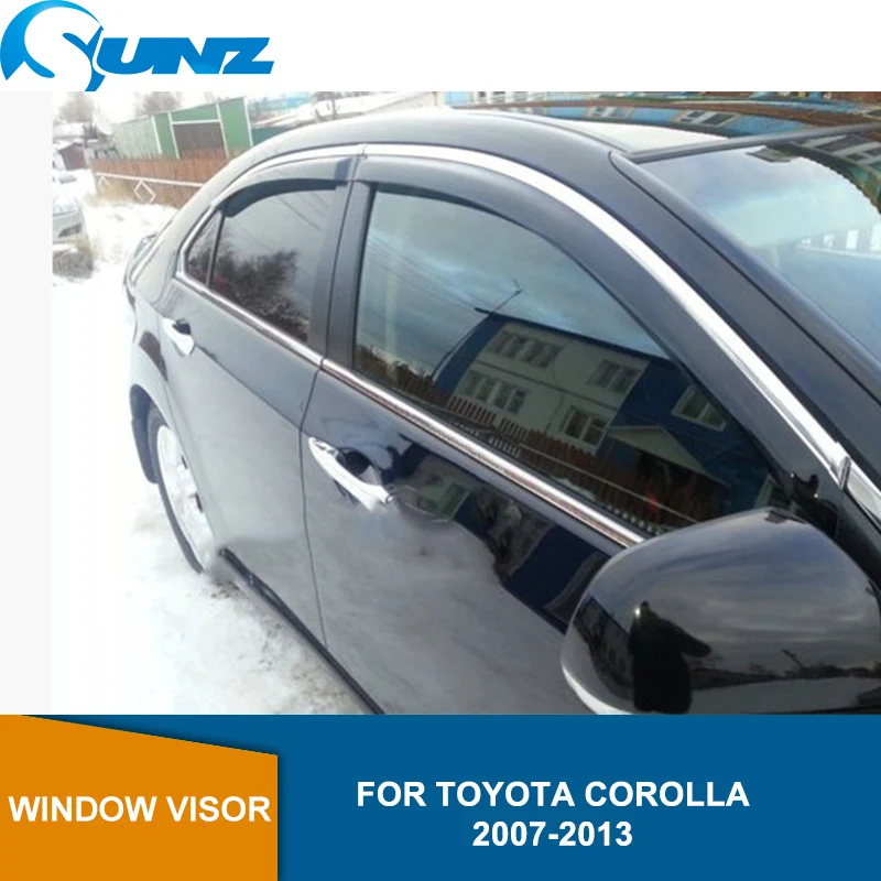 Автомобильный Дверной козырек для TOYOTA COROLLA 2007-2013 Защита от дождя для TOYOTA COROLLA 2007 2008 2009 2010 2011 2012 2013 SUNZ