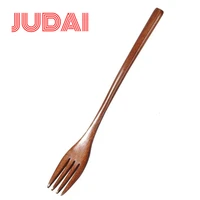 1pcs cake forks wooden dessert fork tea forks bamboo small fork for fruit snack dinnerware party utensils tableware