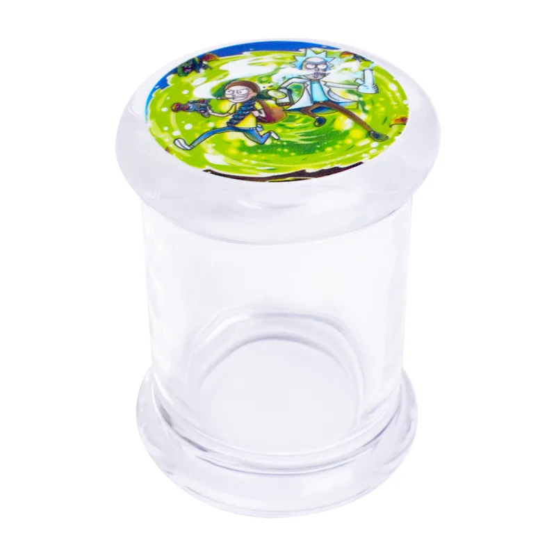 

Multifunction Color printing tobacco Vacuum Sealed Jar Glass For Jars Grains Herb Spice Container Storage Canister Bottle Tank