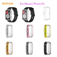 durable transparent protective case for huawei watch fit soft clear sport protection silicone cover tpu all inclusive accessorie
