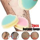 Волшебная губка для безболезненного удаления волос, мягкая женская Губка для удаления волос с двух сторон тела и ног, инструмент для безболезненного удаления волос