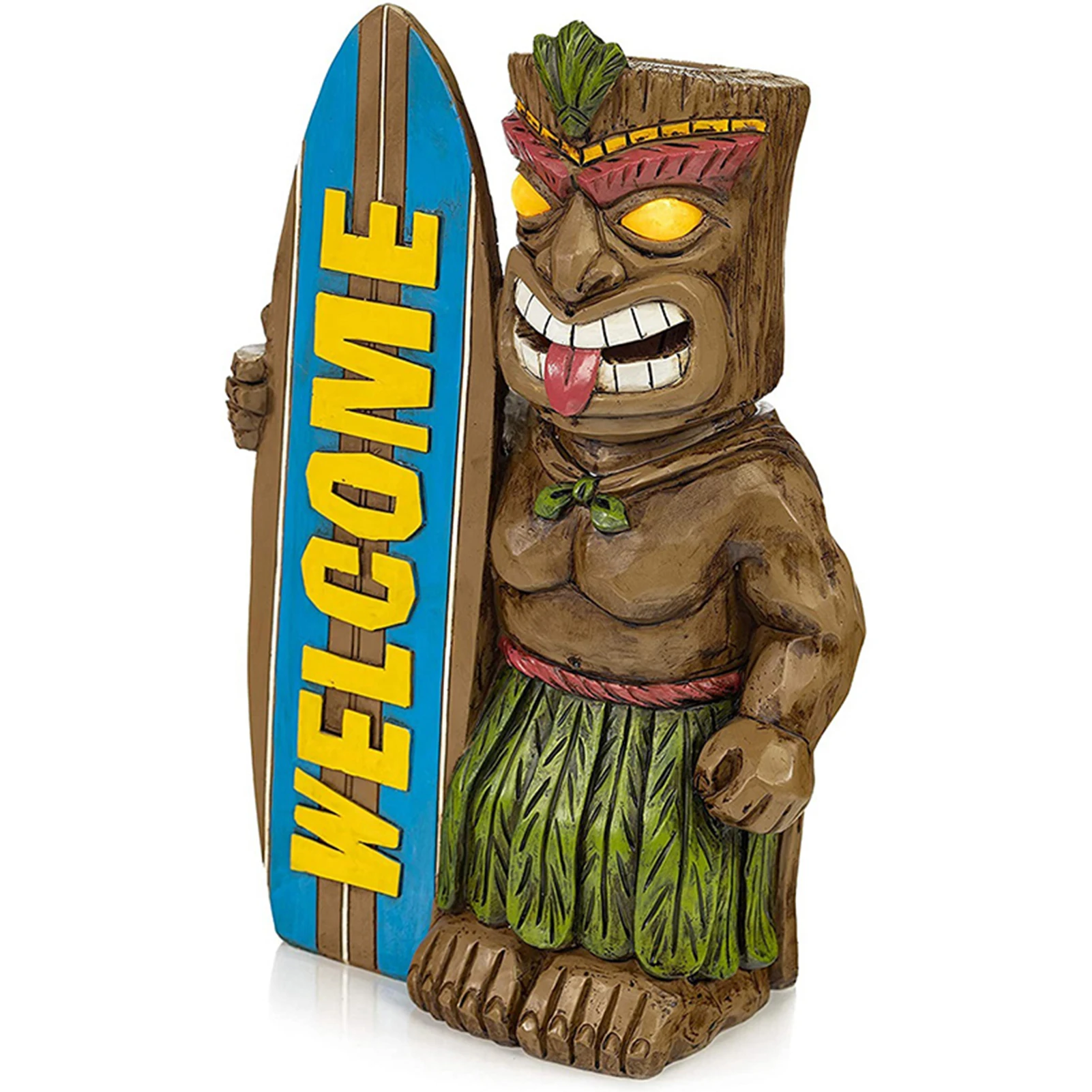 

Surfboard Decor Maya Totem Garden Ornamnet Skateboard Resin Patio Ornament Welcome Surfboarding Outdoor Decor Garden Decoration