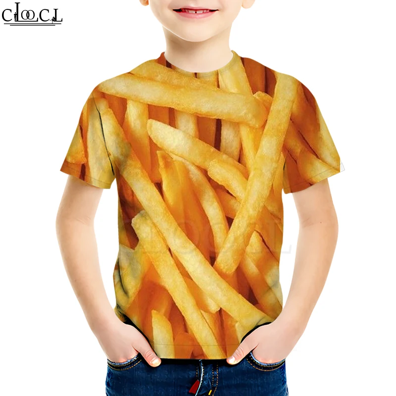 

Food French Fried Potatoes T Shirt 3D Print Golden French Fries Hoodie Boy Girl Sweatshirt Toddler Harajuku Shorts Suits