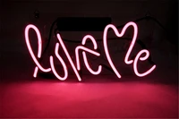 neon light sign custom name beer bar home decor open store lamp display a love me pink 12x6