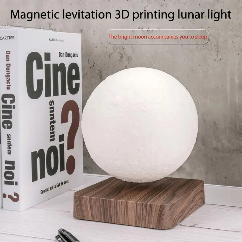 구매 혁신 3D 인쇄 부동 회전 자기 부상 문 빛 아이 선물 테이블 램프 Led 밤 빛 크리 에이 티브 홈 장식