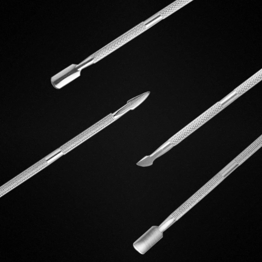 

4pcs Nail Cuticle Remover Double-end Stainless Steel Nail Cuticle Pusher Manicure Tool