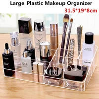 large plastic makeup organizer for lipstick cosmetic storage box makeup brush holder table stationery container 31 5198cm
