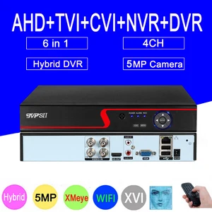 Видеорегистратор Auido, красный экран H.265 + XMeye Hi3520D, обнаружение лица, 5 МП, 4 канала, 4 канала, гибридный, XVI TVI CVI NVR AHD DVR