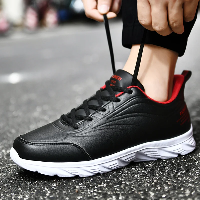 

Large Sizes Sport Shoes Male Lace Up Men's Gym Sneakers Non-slip Thick Bottom Mens Running Sneakers Low Top Men Sports Shoe 252G
