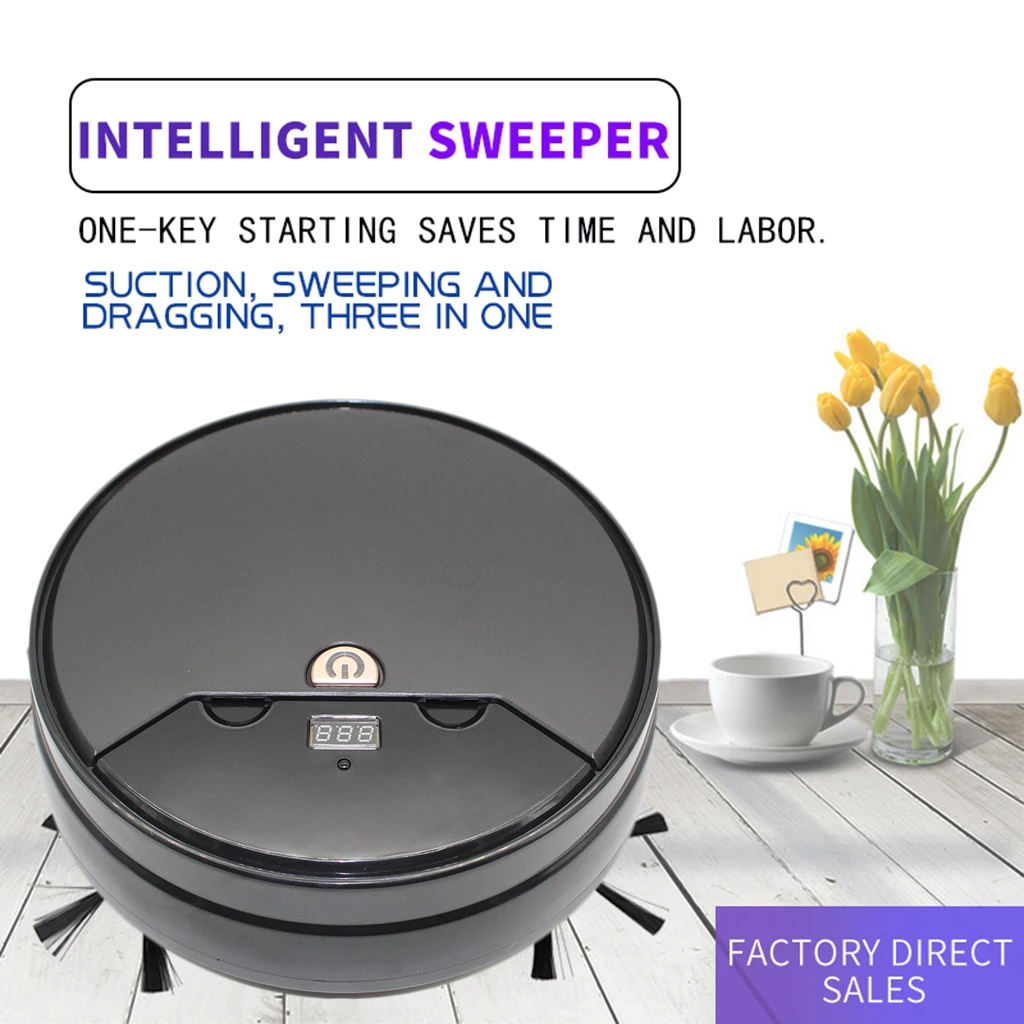 Многофункциональный робот пылесос 3 в 1 RC для сухой и влажной уборки пола шерсти