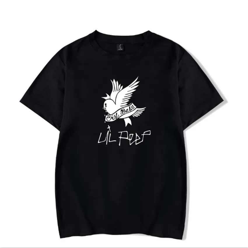 Футболка Lil Peep для мужчин и женщин хлопковая тенниска с коротким рукавом круглым