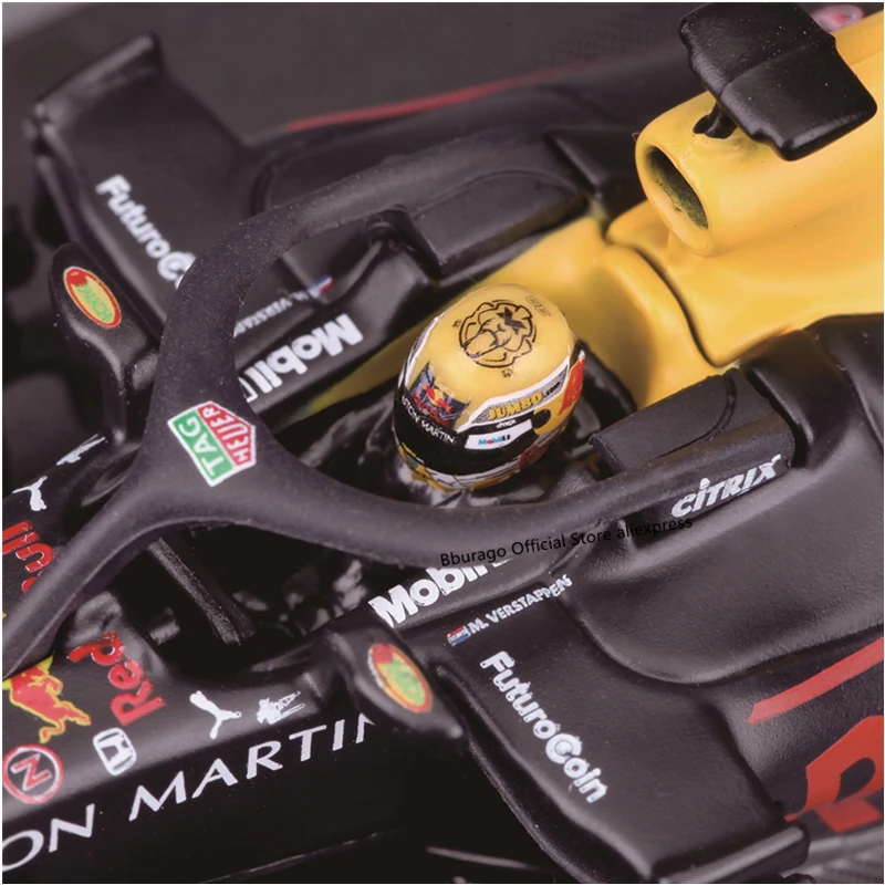 Bburago-coche de carreras Aston Martin Red Bull, escala 1:43, RB16B NO33, veh&iacute;culo de lujo de aleaci&oacute;n, coches fundidos a presi&oacute;n, colecci&oacute;n de juguetes, regalo-2