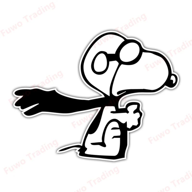 

Fuwo Trading Various Sizes PVC Decal Dog Pilot Car Sticker Waterproof on Bumper Rear Window Laptop Refrigerator Toilet