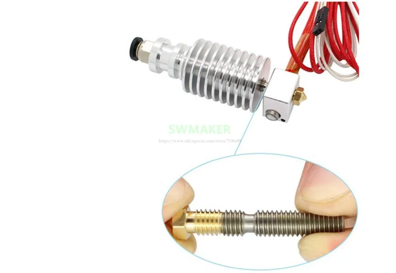 Hotend комплект обновленный прямой тип V5 j-головка для ANYCUBIC I3 Mega, Delta, Chiron, 4max pro, predator 3D принтер