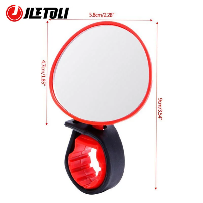 JLETOLI Universal Adjustable 360 Degree Rotate Bicycle Handlebar Rear View Mirror Cycling Safe Rearview Bike Accessories | Спорт и