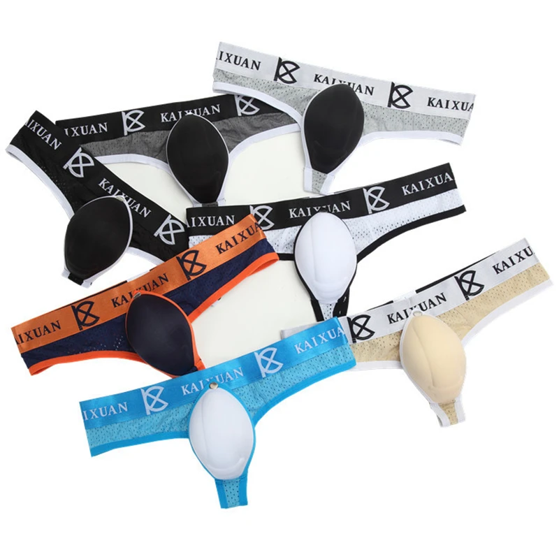 7 шт./лот мужское нижнее белье Короткие стринги Сетчатое трусики сексуальные