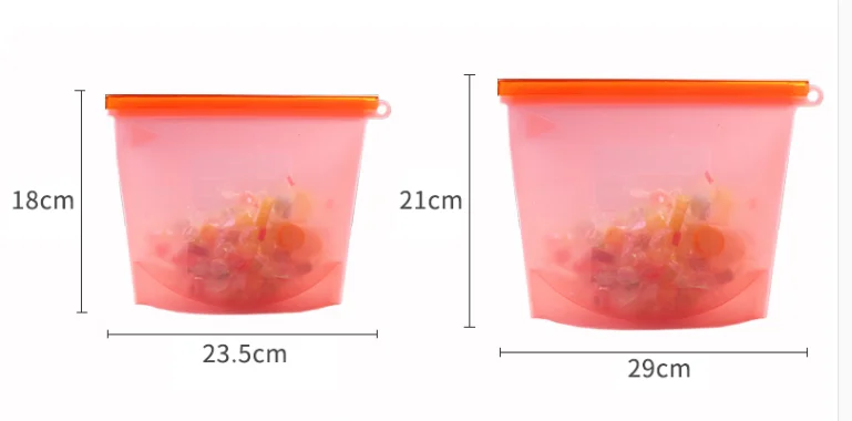 

High temperature resistant foodzip reutilizables silicona thickened fresh-keeping bag food bag
