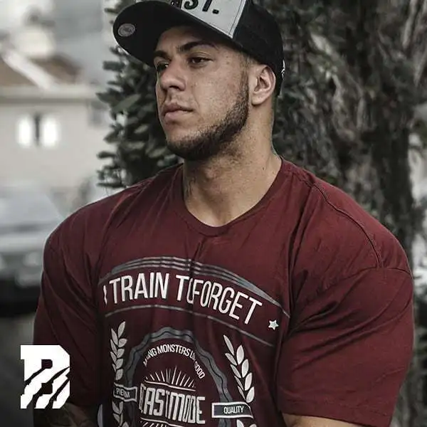 Мужская модная новая футболка из 100% хлопка тренировочная для бодибилдинга