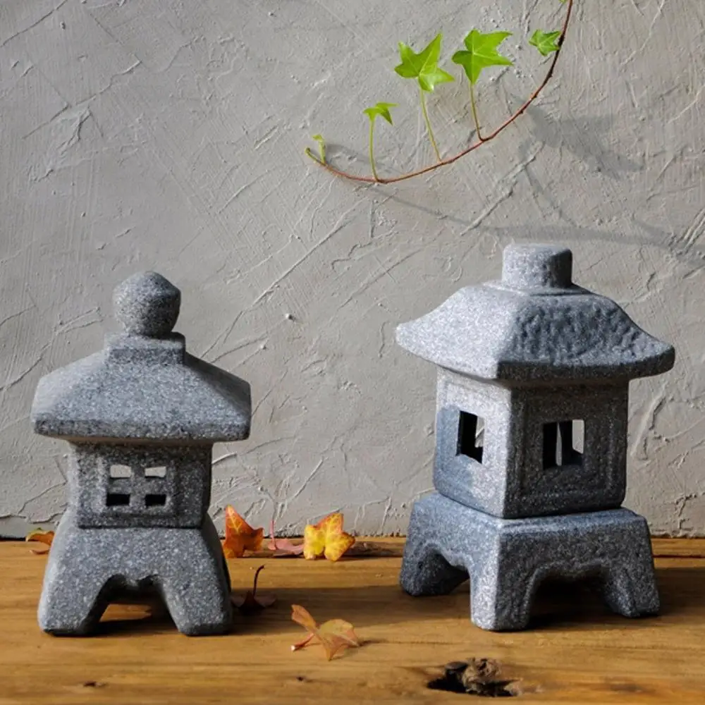 

Garden Ornament Pagoda Garden Yard Sculpture Lantern Crafts Candle Holder Patio