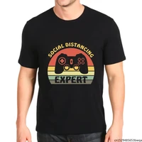 retro vintage gamer social distancing expert anime best seller top mens t shirt kawaii graphic new t shirt