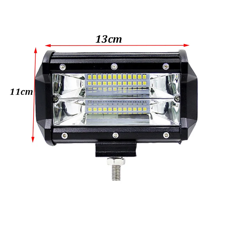 72 Вт точечная Светодиодная рабочая лампа дальнего света для внедорожников
