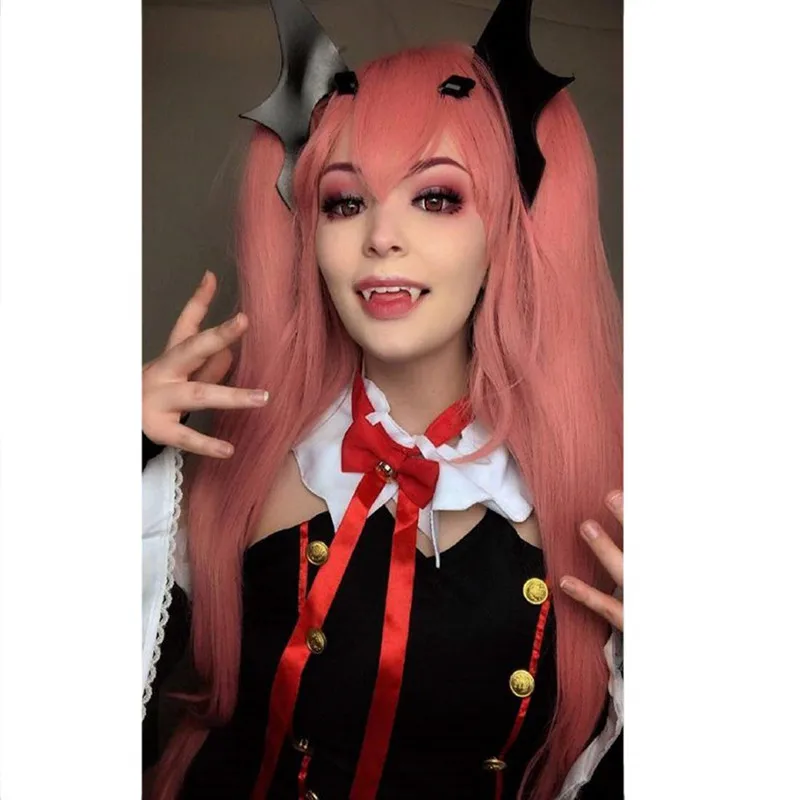 Женский парик для косплея Anogol розовый синтетический длинный костювечерние |