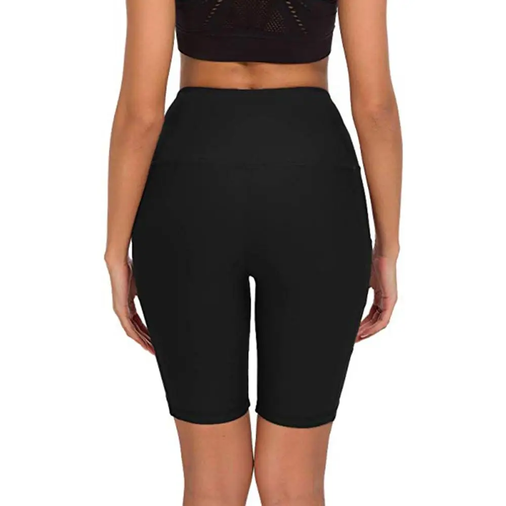 JGS1996 леггинсы с высокой талией и карманами однотонные для тренировок фитнеса