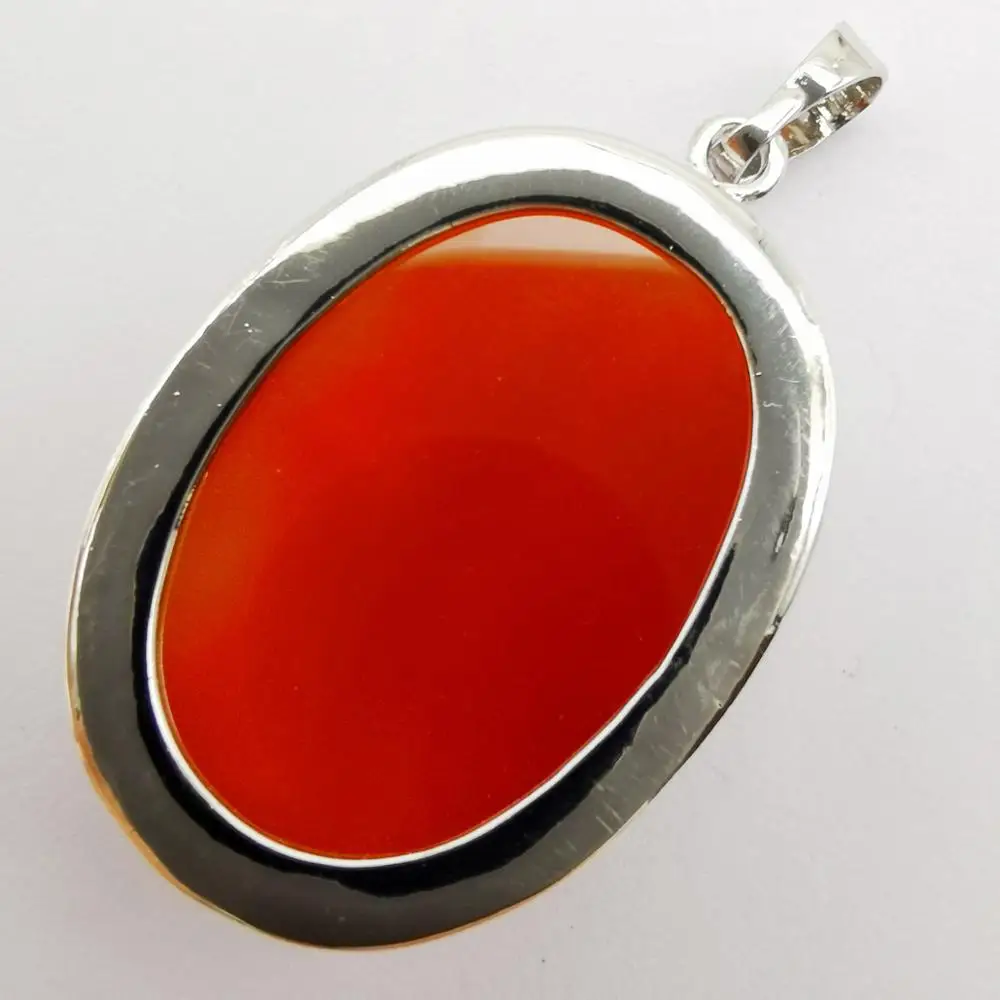 Красный Сердолик Овальный кулон ювелирные изделия для женщин подарок S936|oval