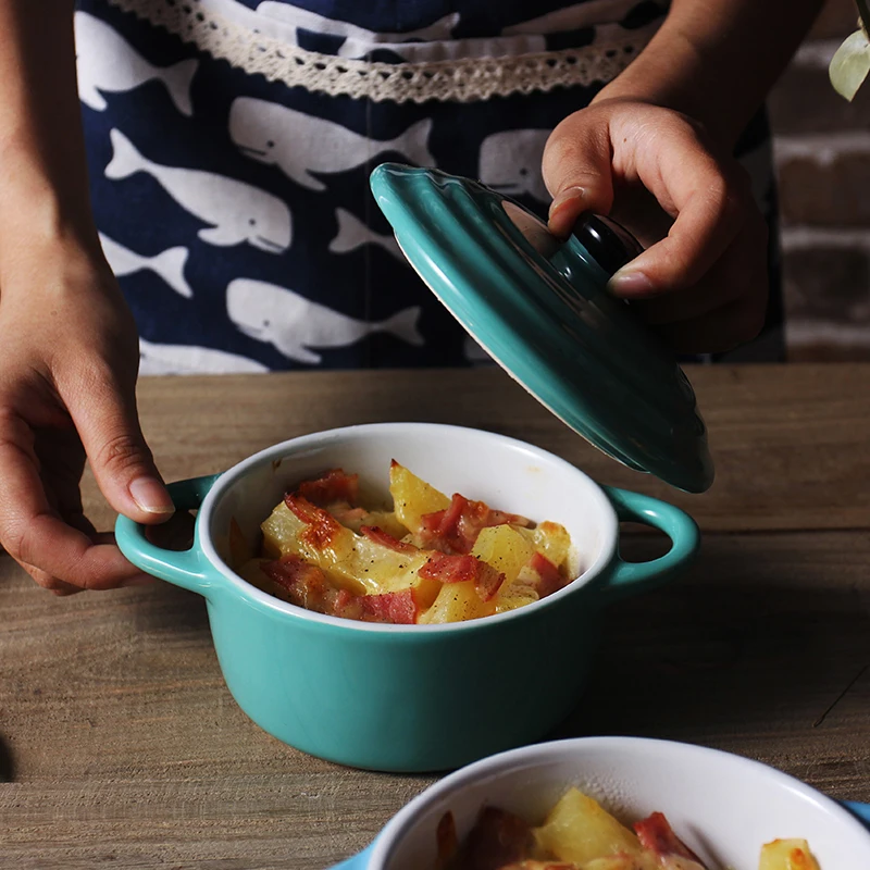 Керамический бинауральный круглый горшок в японском стиле керамическая миска