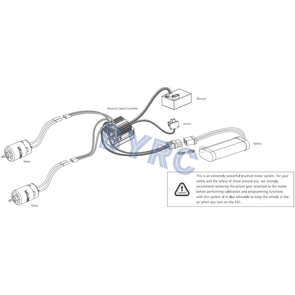 Двойной матовый Водонепроницаемый регулятор скорости ESC для радиоуправляемого