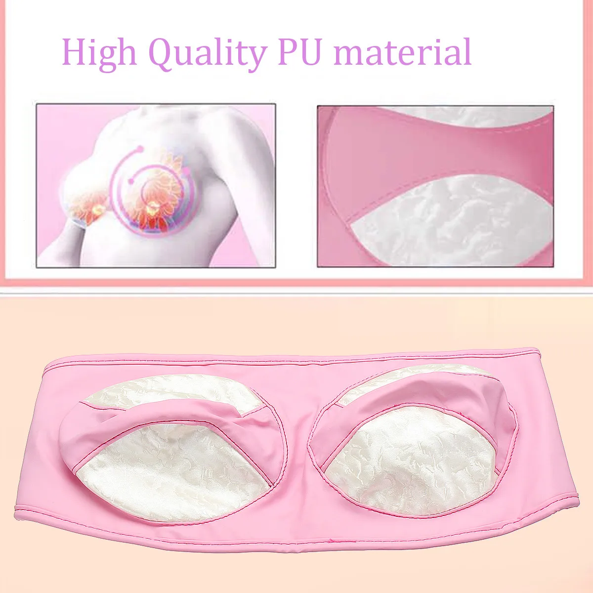 Зарядный Электрический массаж груди бюстгальтер Вибрационный массажер для рост