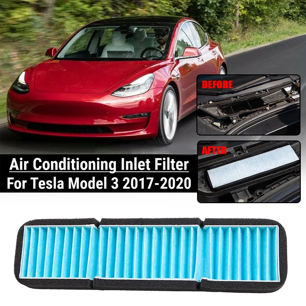 

Car Air Conditioning Inlet Filter Element Air Inlet Filter Of Meltblown Cloth Air Conditioner For Tesla Model 3 2017-2020