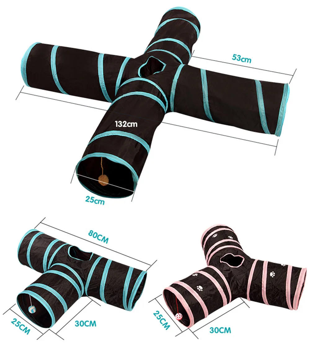 Складной туннель для домашних животных кошек игровая площадка игрушки в