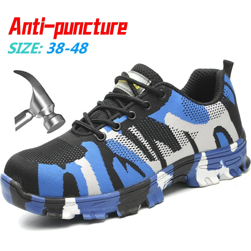 Рабочие ботинки мужские уличные со стальным носком Мужская камуфляжная защитная