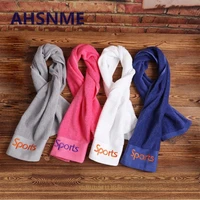 ahsnme whitepinkbluegrey 30x110cm outdoor sports towel 100 cotton gym long cotton sports towel can be customized logo